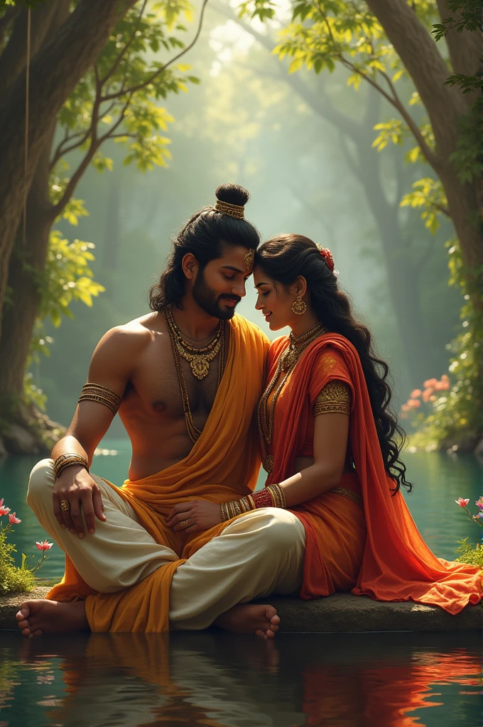 Sita ramam sitting together photo