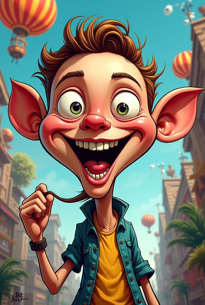 Generate a comic image to paint in caricature