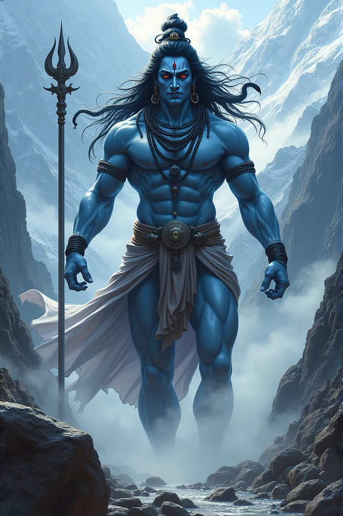 Lord shiva very dangerous look in himalya