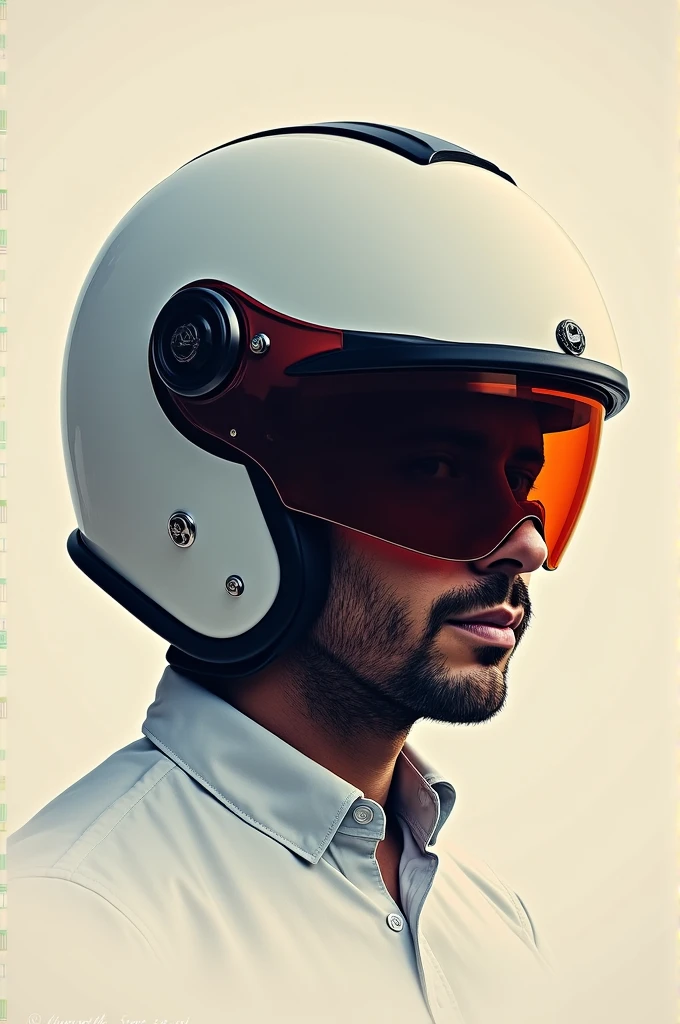 Make an postter with point out to a helmet to reminder anyone that helmet isn't just an accessories