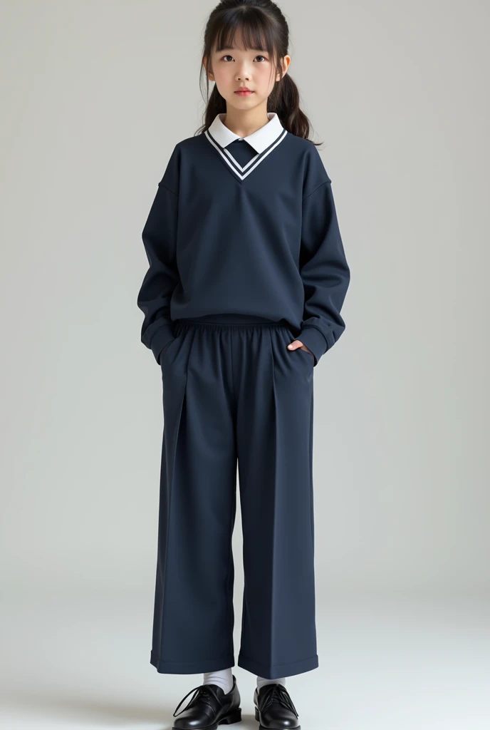 I have to draw a uniform for a &#39;s kindergarten ( colour darkblue + GREY ) Only for women, long pants and long sleeves for women 