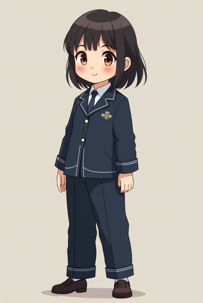 I have to draw a uniform for a little girl&#39;s kindergarten ( colour darkblue + GREY ) Only female long pants and long sleeves for Malaysian women 
