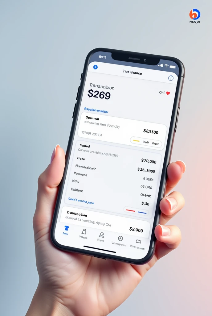 I need an image of proof of payment from Nequi to a savings account on hand 