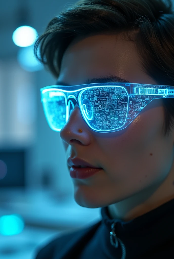 Single frame glasses with advanced hologram technology 