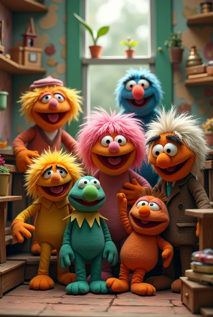 handmade  muppets and the scenario