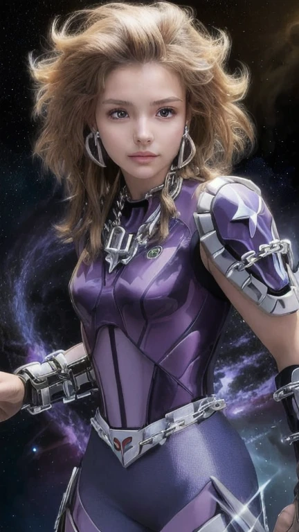 Transformers style,Combat Uniform,Lock, Locks,space ,Andromeda,milky way,(Spiral chain:1.5), 8k,masterpiece,Realistic , 