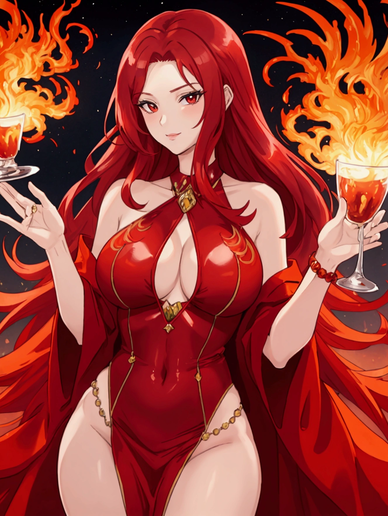 red hair fire phoenix milf queen