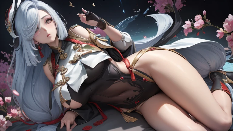 high quality,HD,16K,Sharp Line,1 Girl,fantasy, （Fire Spirits）,Pretty Face, Large Breasts, Beautiful legs,In the water,Focus Girl,detailed Pretty Face,Detailed clothes,beautiful eyes,Cool,Sexy,Dynamic Angle,穿着华服的神明Strike a pose拍照, Ancient mysterious sexy goddess, Traditional beauty woman, Beautiful female warrior god of war , Beautiful sexy goddess, Gorgeous role-playing, high, Beautiful young girl, Beautiful woman, 华丽Beautiful woman, Complex clothing,Chinese Mystical Aesthetics, Beautiful goddess ancient mysterious girl, Extremely detailed shot of the goddess, Jaw-dropping sexy beauty, Big breasts deep neckline sexy belly button（butt), (bedroom), (Sexy Girls), masterpiece, best quality, Bangs, blush, Chest, clavicle, Eyebrows visible through hair, (Ombre gold hair), Jewelry, Long hair,Bright Eyes, ring, (solitary), illustration, fashionable, miss, Strike a pose, background, element, confident, Express, Accessories, majestic, striking, key point, Dynamic poses, ((plump)), (purple))Woman in transparent dress,Viewer,(((Full breasts, Keeley University))),Slim waist,(Navel exposed,Bare waist), Long hair, extreme detailed details, 详细的fantasy艺术, Stunning character art, Beautiful and exquisite character art, Beautiful transparent dress, Very detailed, Large Breasts，Chest，Golden ratio figure，Beautiful figure，Ultra wide-angle shooting，Full body shot拍摄，Body close-up，Full body shot，Wearing a pleated tulle skirt，柔和动漫illustration, 柔和的深色background，Fujifilm XT3 Clear focus, f 5.6, High Detail, Clear focus,(Wearing openwork clothing),, (Natural light), (Tempting)translucent, Good velvet quality, Compared, Divine Light,, Silver hair, 夜空background, Absolute Strength,Female Shinmei，穿着性感丝绸的Female Shinmei,，Large Breasts，Chest，Golden ratio figure，Beautiful figure，Ultra wide-angle shooting，Full body shot，Body close-up，Full body shot， Wearing a tulle dress, Model shooting style, Large Breasts，饱满Chest，Golden ratio figure，Beautiful figure，(Extremely detailed CG 8k wallpaper unit), The most beautiful artistic photos in the world, , 8K 超HD, ) ，Sexy姿态，Sexy表情，best quality,masterpiece,Ultra-high resolution,(Practical:1.4),original photo,Ultra-high resolution