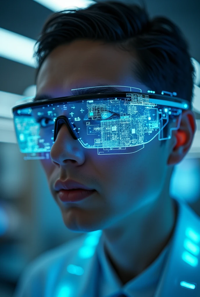Single frame glasses with advanced hologram technology 