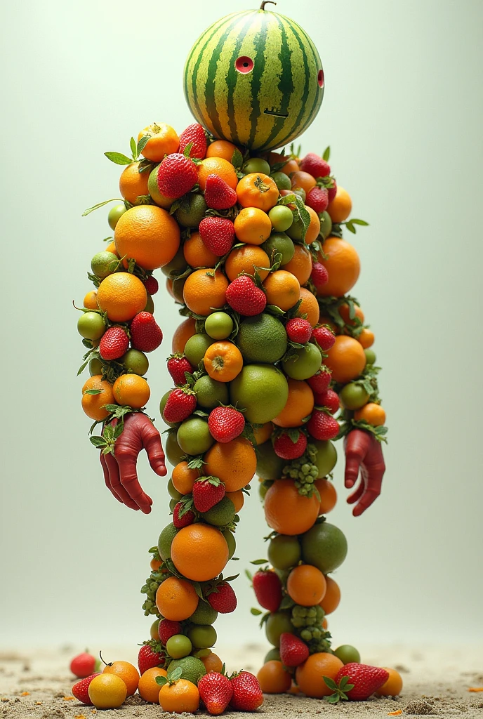 man in the form of fruits