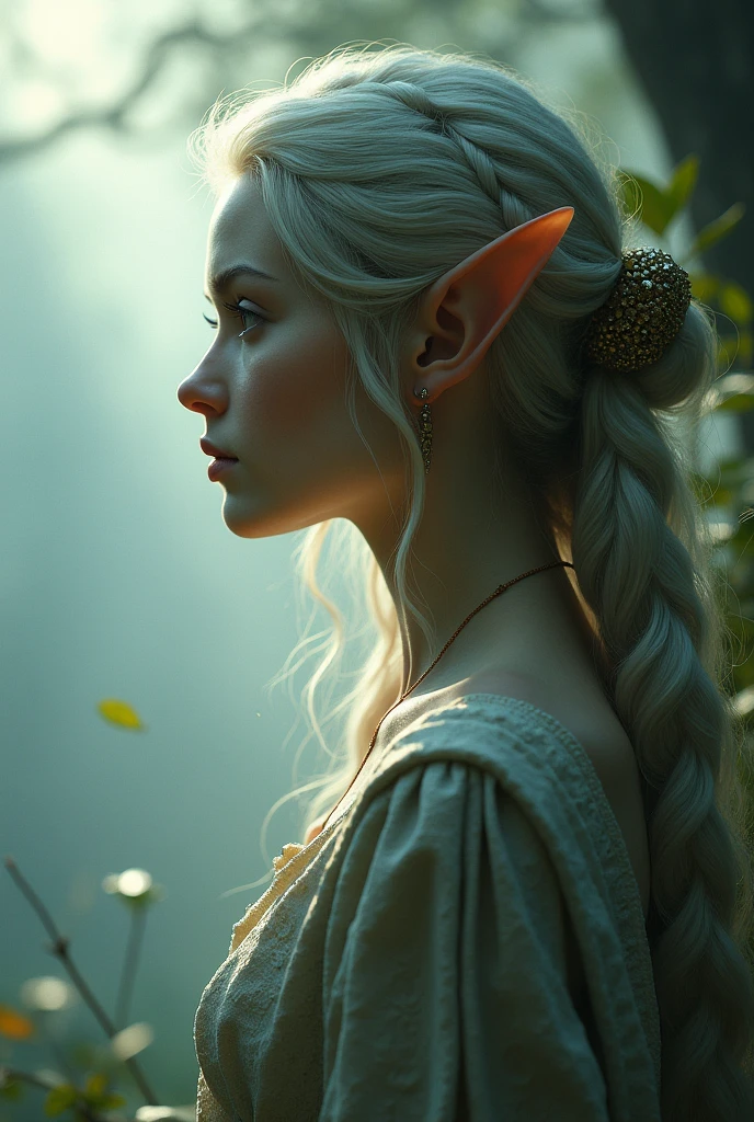 An elf seen from the side
