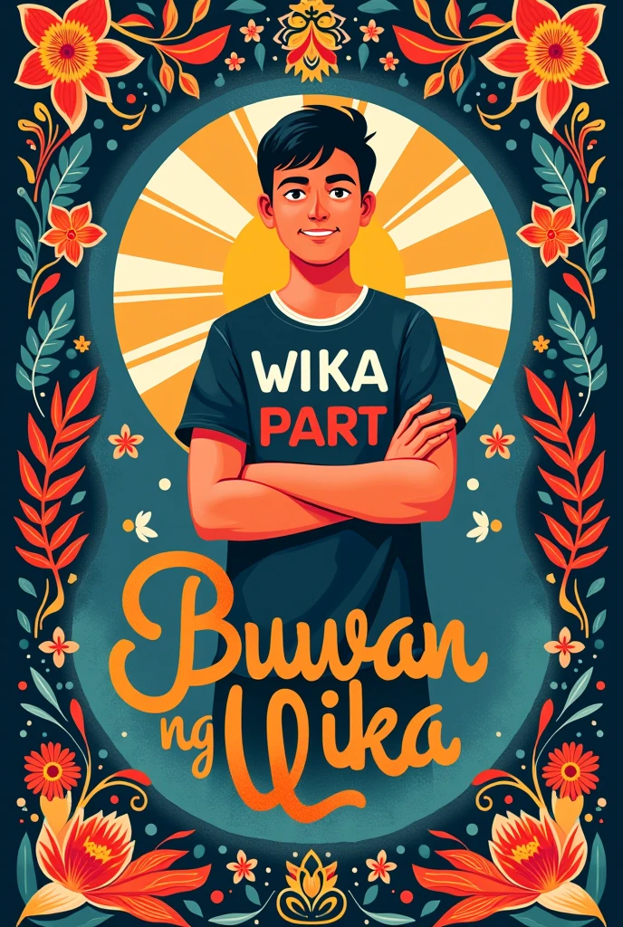 Create a creative, unique and eye-catching poster by the template of "buwan ng wika"