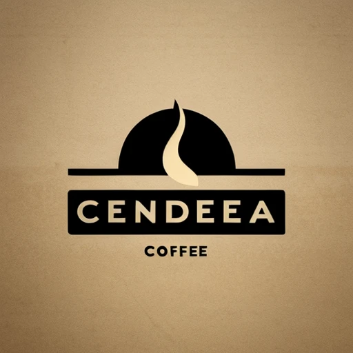 Logo cofe A minimal, modern, simple, cinematic logo type for the brand “cendekia coffee text ", arabic style 