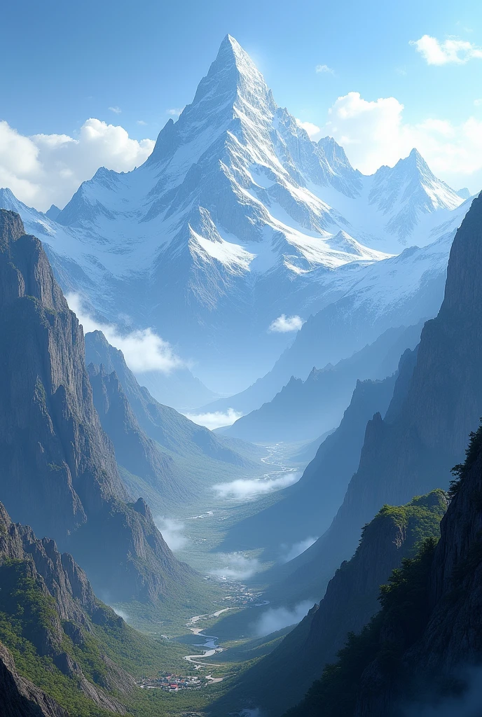 a high plateau, the view was breathtaking: Far below lay the valley, and the surrounding mountain peaks towered like silent sentinels into the sky