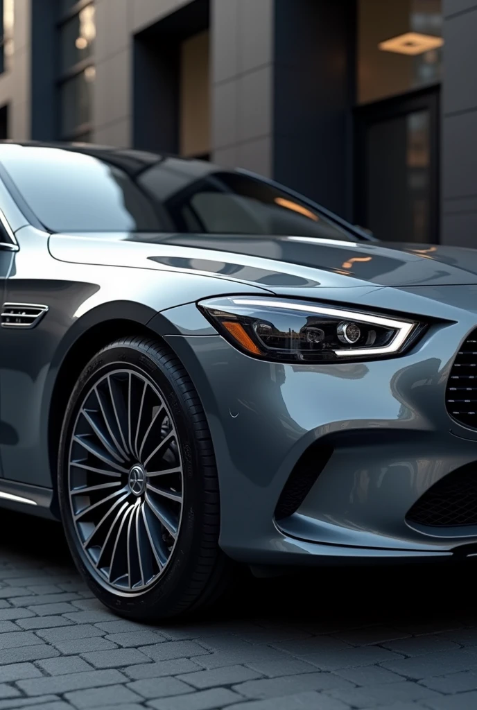 Mercedes Benz sedan
Put a mirror on the fender