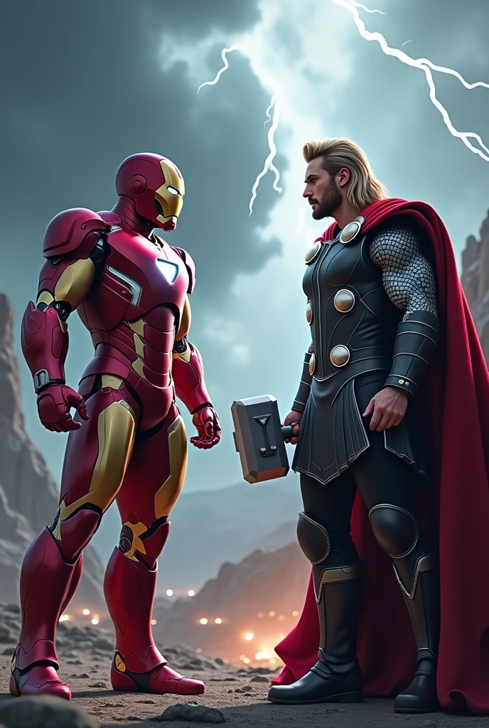 Iron man and thor stand up 
