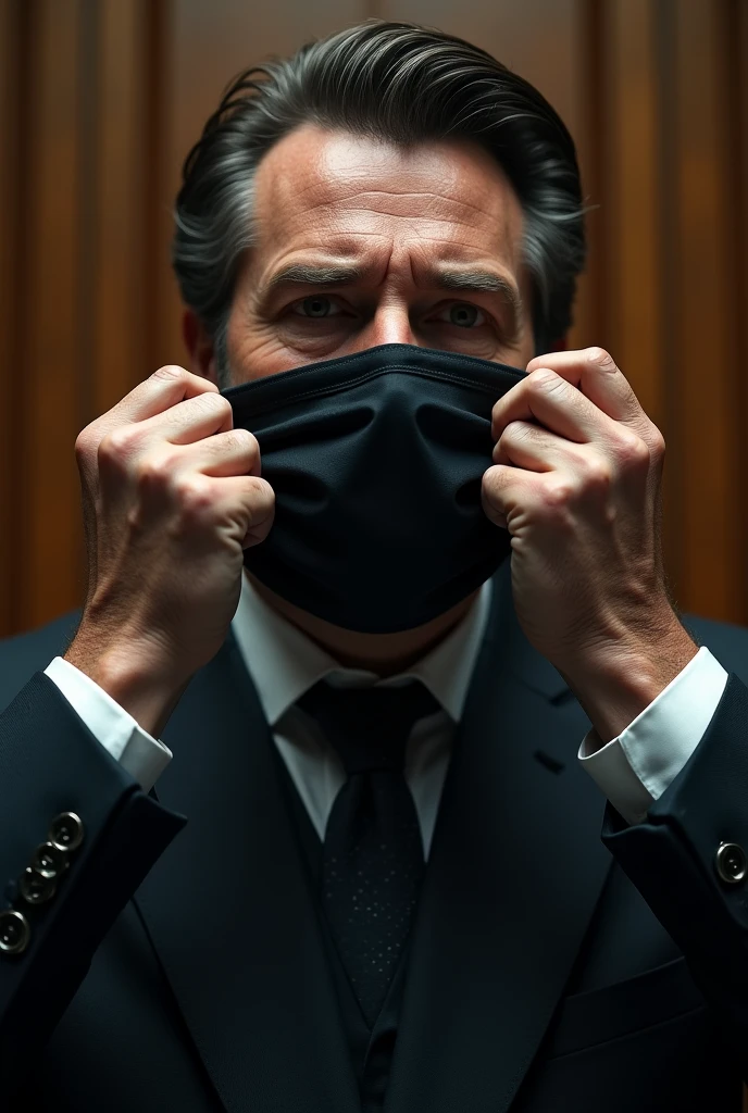 The revelation of the true identity of the prosecutor "someone taking off half of their mask"