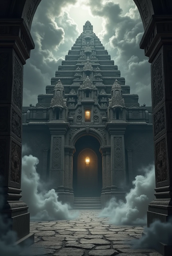 You can make a pre-Hispanic gothic wallpaper design with smoke for a metal rock music album