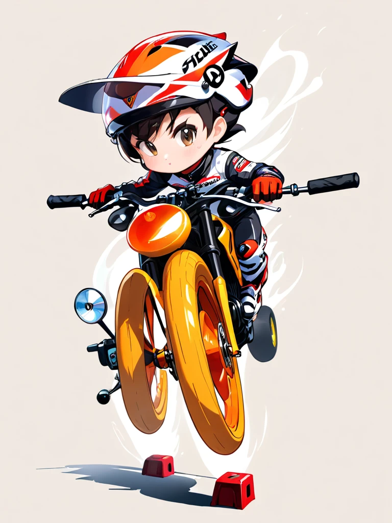 Highest quality、high resolution、High detail、Maintaining the current taste、Racing Bike、Riding on motorcycle