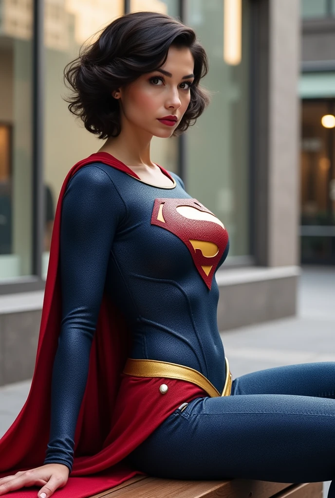 
((a girl in a realistic costume of an advanced Superman cybersuit with a red cape)) , EVA movie action shot_rey, una joven , con un traje blanco y cabello azul, forehead jewelry, mirar al espectador, pose sexy, pale skin, ojos rojos, fondo blanco sencillo, (a dystopian future in which humanity has been struck down by an apocalyptic scenario where gigantic monsters called “angels” seem to seek the destruction of life on earth), ((curly hair, short curly light blue hair, ))(Mejor calidad,8k,high resolution, (orgasmo), pieza masetero:1.2),ultra detallado,Realista:1.37,retrato,dynamic angle ,Adolescente, small head, lindo, Cara encantadora, Cara de belleza detallada, piel muy realista,piel mojada, small and hard breasts, bonitas piernas, cinematic lighting, (vagina muy detallada ), 