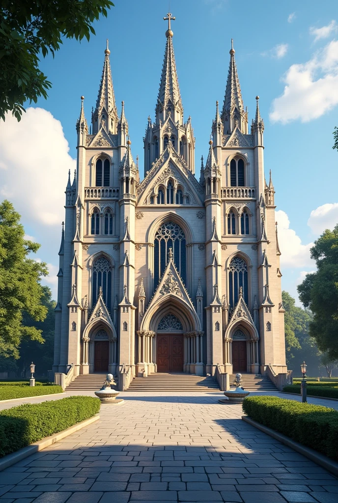 The church is large and luxurious and can be seen completely from the outside