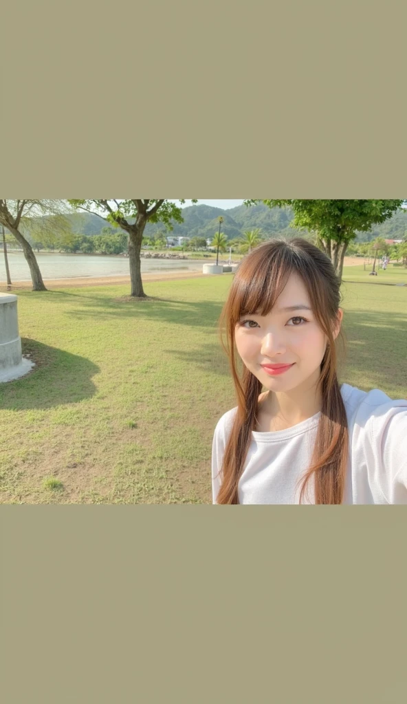 (Super authentic, Highest quality, Highest quality, beautiful photo:1.2), (A beautiful 2 Japanese woman:1.3), Symmetrical eyes, Lip gloss, Natural Makeup, Smiling Kindly, Small Ass, Large Breasts, valley, ((Dark brown hair, Twin tails)), ((Yellow PVC Micro Bikini:1.2), (Waikiki Beach), model, (Glowing Skin), Beautiful Skin, Show me your ass
