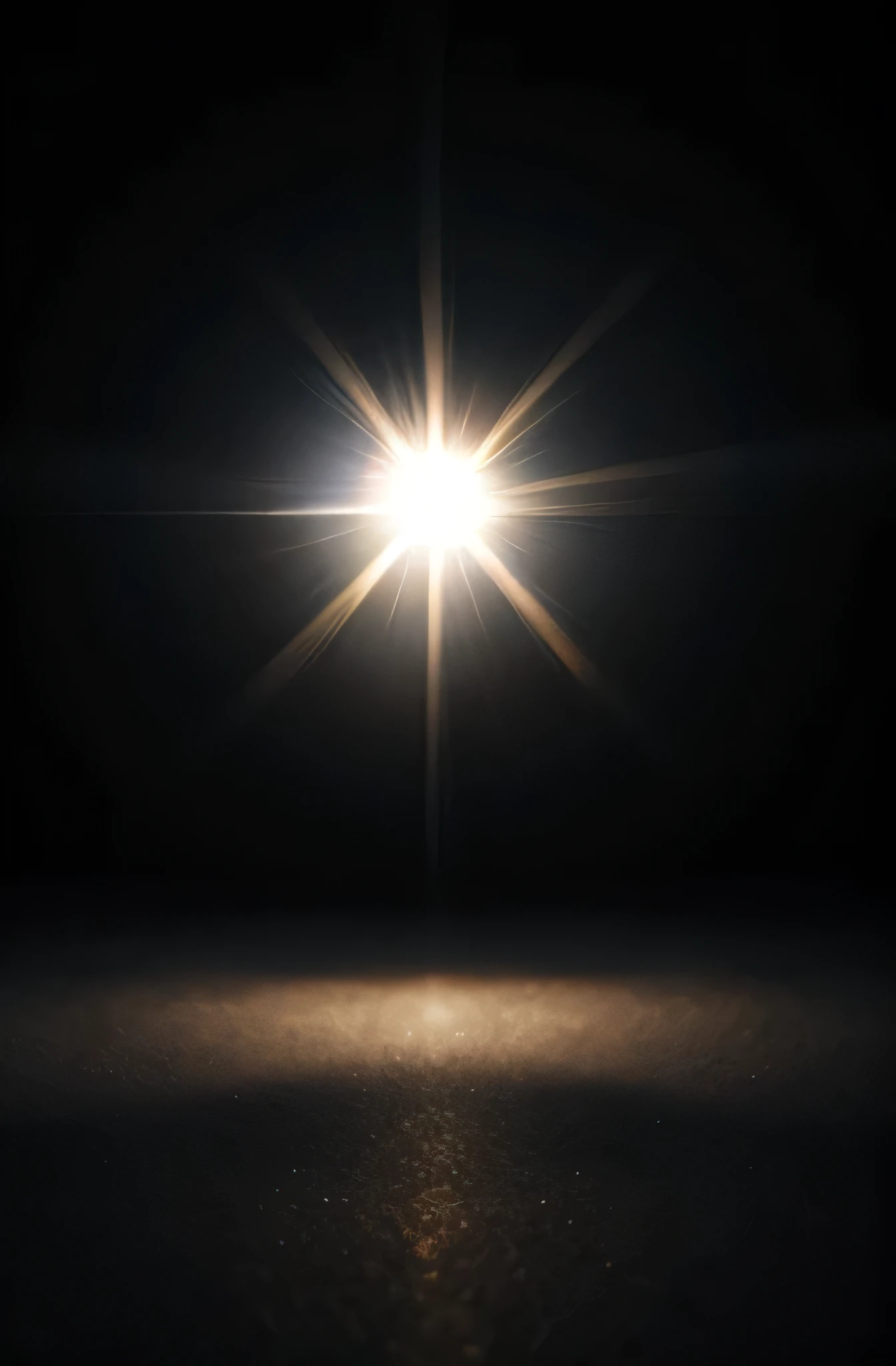 create a photo realistic image of lens flare effect on black background for texture use