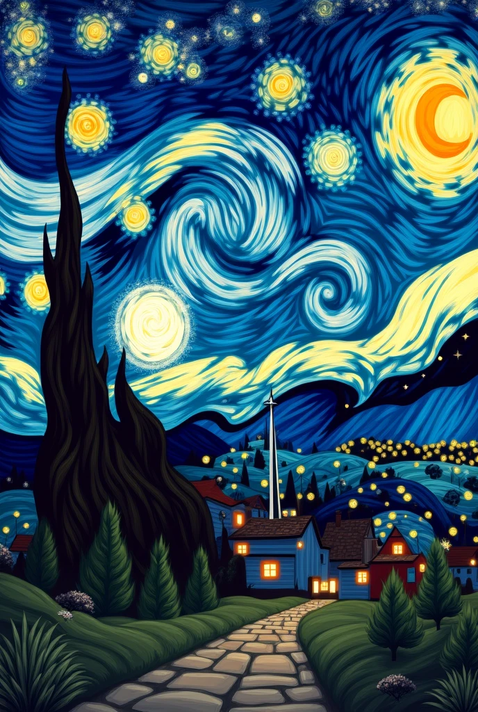 starry night of leonardo da vinci
