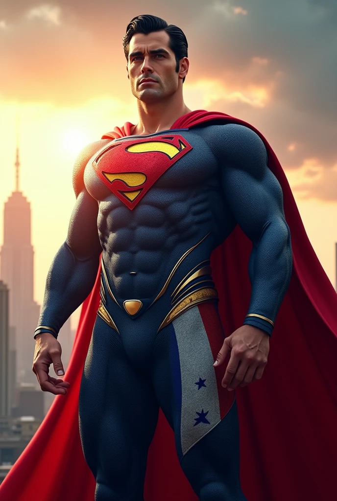 Superman with the Paraguayan flag

