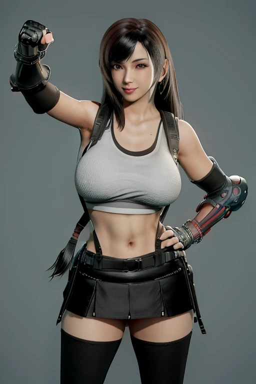 Tifa, sexy pose, big breasts, curvy, smile
