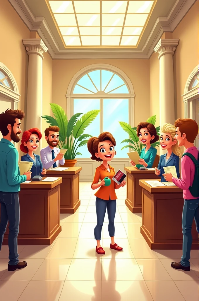 bank office cartoon 