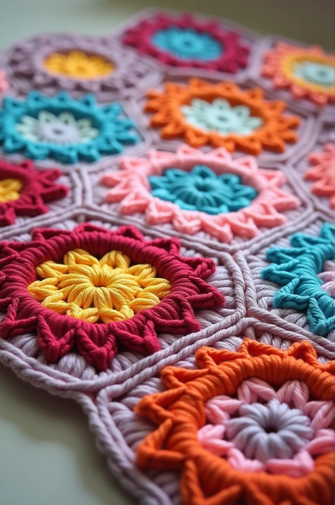 Crea una imagen de un granny square