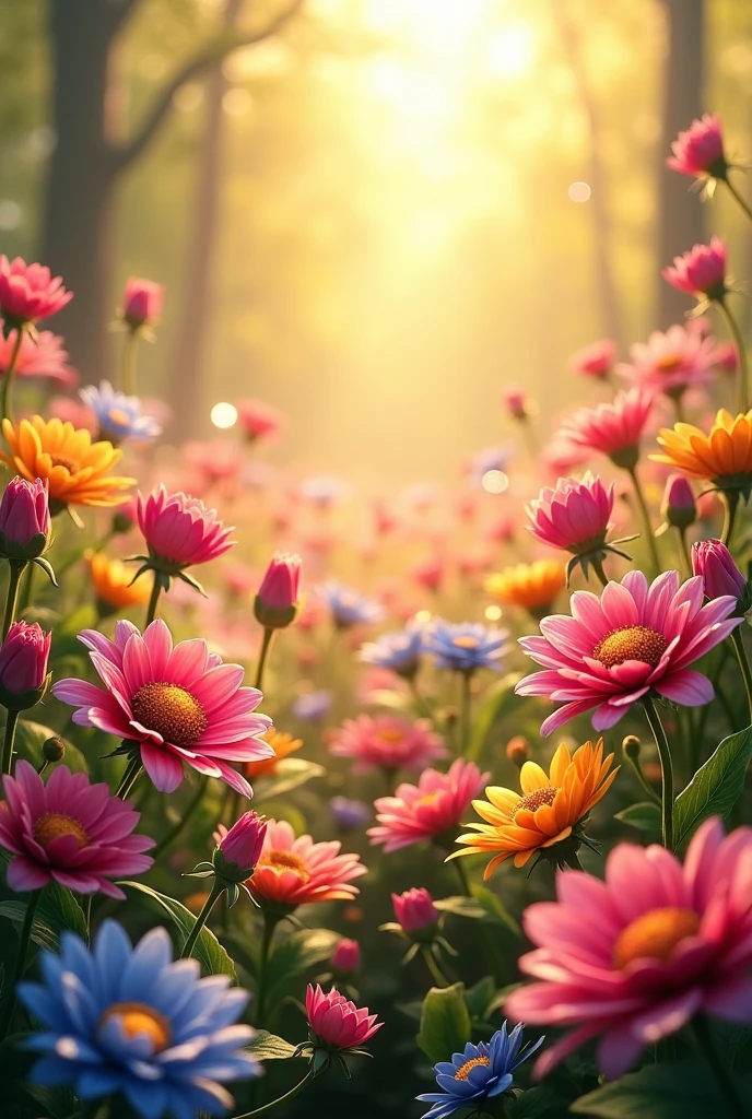 Flowers bloom profusely　Light