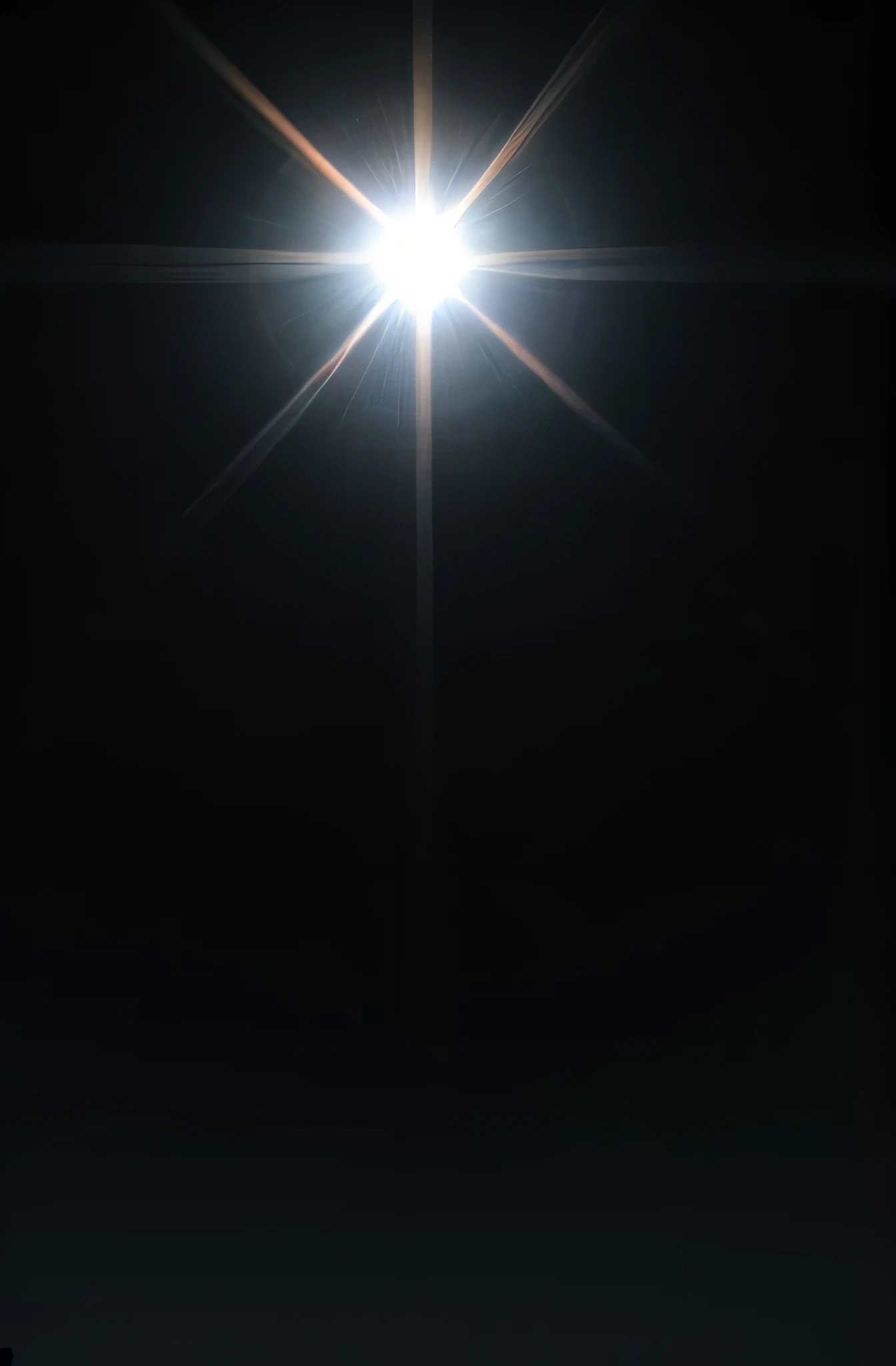create a photo realistic image of lens flare effect on black background for texture use