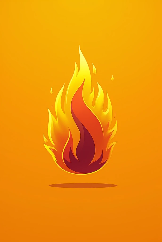Make a written logo "cinnamon fire" with shades of yellow, with a leg on fire, with yellow background, a leg with a lot of fire
