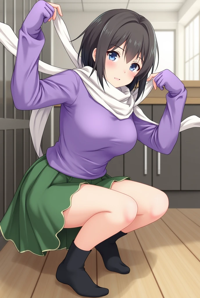 skirt lift,cleavage cutout,green camisole,on one knee,vagina,cum in pussy,pubic hair,burgundy hair,blush,closed eyes,smile,open mouth,fang,large breasts,official style, {{hiroi kikuri,bocchi the rock! }}, very aesthetic, best quality, intricate, overall detail, 1 girl,standing, light smile, simple background, facing the front, straight-on, close to viewer, cowboy shot, solo focus,amazing quality, ,curated, illustration, highly detailed,base case on shoulder,