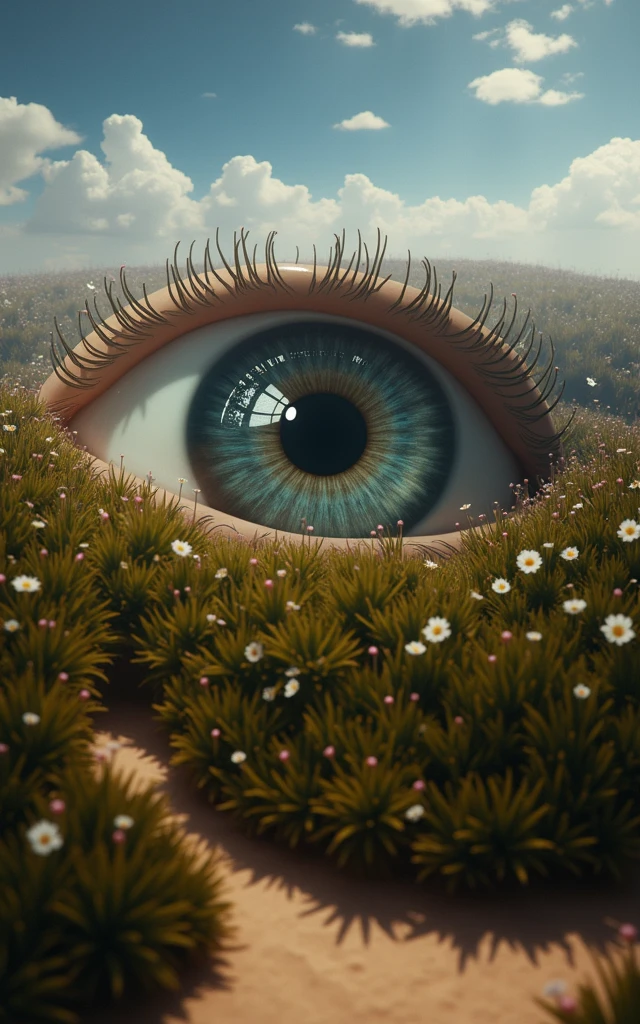 Sky with eye texture, the iris
