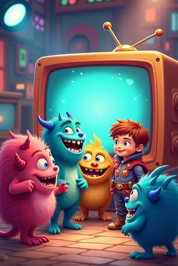 Cute monsters and little heroes appear on TV