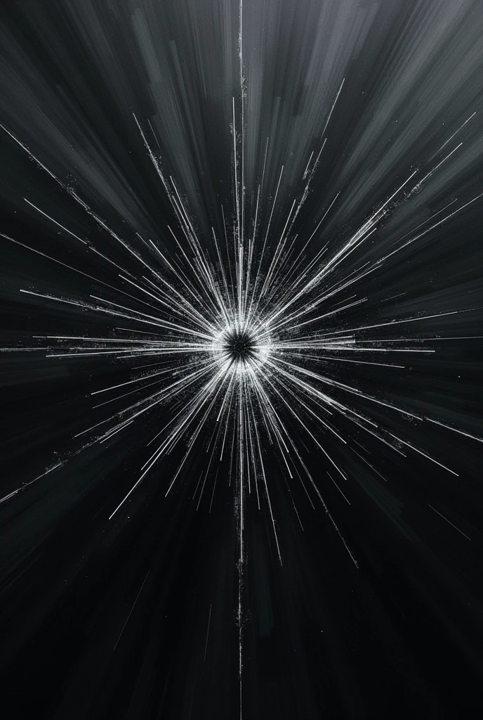 A concentrated burst of dark energy, black lines with silver outlines and the center should be small. The background should be a town that are dark and dramatic