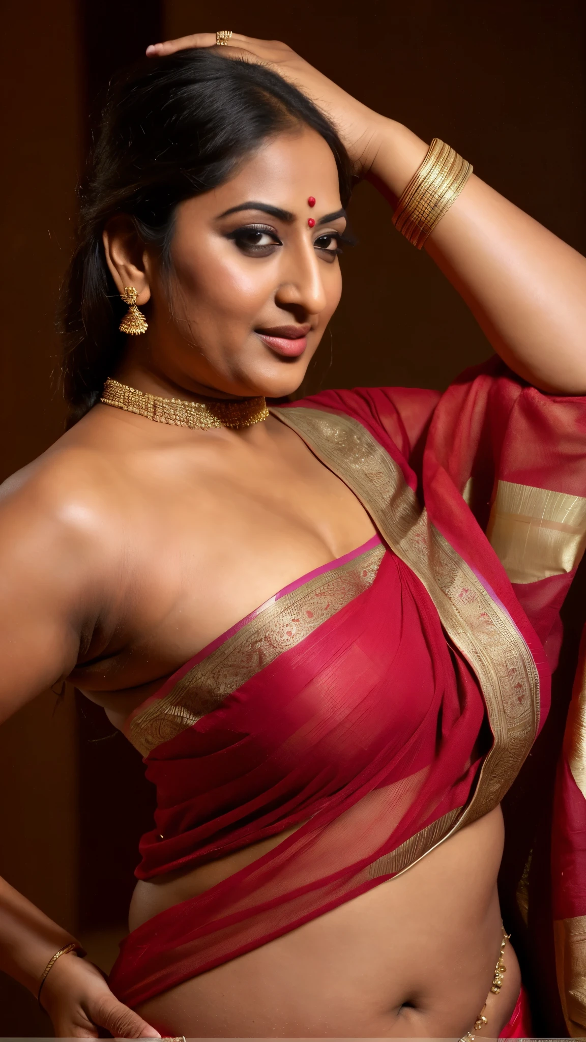 Realistic Representation of Savita bhabhi, sexy Savita aunty, tempting figure, busty aunty, goddess of lust, cougar lady, mommy, mommy figure, bulky figure, big milkers, deep cleavage, juicy fleshy figure, heavy bust, heavy hips, doodhwali, sizzling hot, Nextdoor aunty bhabhi , unsatisfied housewife, chubby aunty, sweat, oiled body, irresistibly hot, inspired by famous Indian adult comics by amarshrostha, Foto RAW, photorealistic, photography, full body shot, 50 years old Woman, master shot, perfect eyes, goddess like beauty, pierced eyes, perfect thick chubby mallu Desi aunty bhabhi, Wearing a Stanapatta, a chest-band.Saree model, model Photography, Indian saree shoot, Indian traditional wear advertising photography, traditional wear brand shoot, face of Indian actress Sonakshi Sinha, masterpiece, realistic, realism, incredible details, pleasure, photorealism, detailed skin, skin pores, high contrast, photorealistic Artstation 8k HD digital art trend of high definition and detailed realistic skin texture, ultra detail, realistic skin texture, armature, best quality, ultra high definition, (photorealistic:1.4),, high resolution, detail, raw photo, sweat, Re sharp, by Lee Jefferies Nikon D850 Film Stock Photo 4 Kodak Portra 400 Camera F1.6 Lens Rich Color Ultra Real Realistic Realistic Textures Dramatic Lighting Unreal Engine Trending at Art Station Cinestill 800,(pele altamente detalhada: 1.2), 8k UHD, DSLR, soft-lighting, alta qualidade, grain of film, Fujifilm XT3,she didn't like to wear blouse or bra, intricate, she is happy to wear only saree, she hates blouse or bra, detailed hairy armpits, hyper realistic skin, skin pores, veins, wet body, premium ethnic jewellery, hyper realistic sweaty body, sweat, veins, short hairs on armpit, stubble armpits, hyper realistic hairy armpits, low waist saree, deep juicy navel, insane details, stretchmarks,moles on breast, freckles 0.1, sensual desire, erotic fantasy, busy housewife,very busy in house chores, kaamwali aunty,
