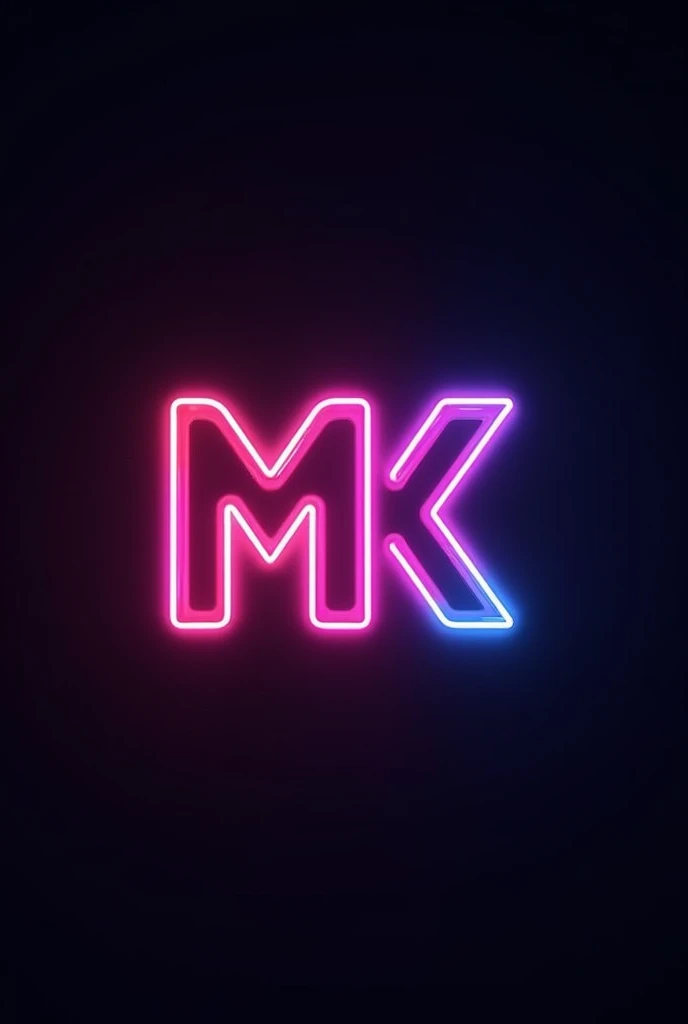 LETTERS M AND K COMBO WALLPAPER NEON LOGO