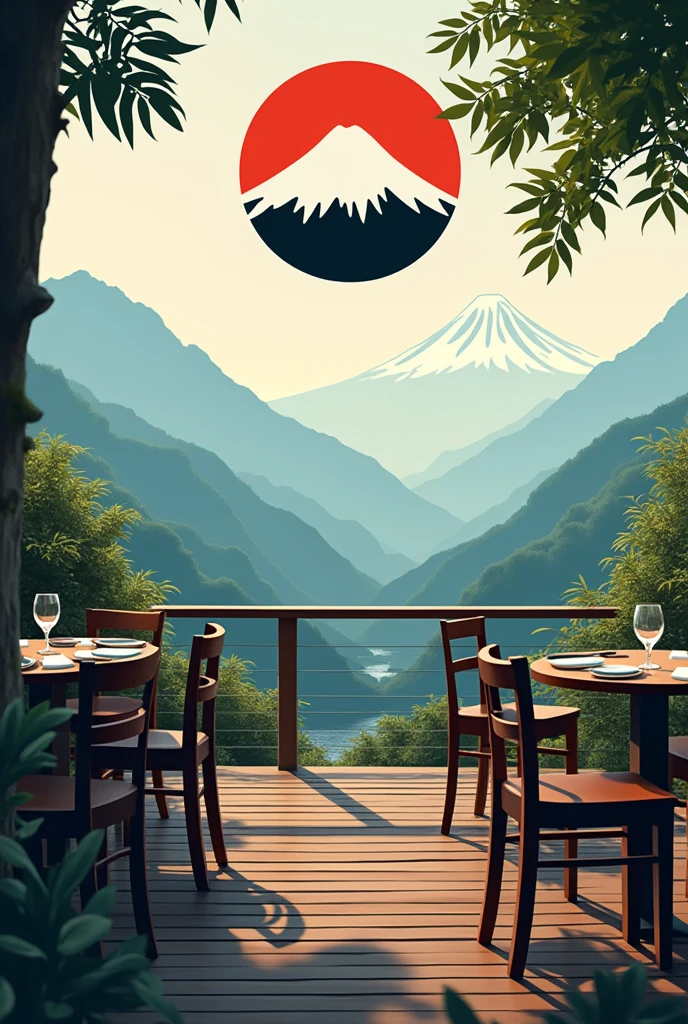 Logo of a restaurant rich in nature and deep in the mountains
サークル型のロゴ
Restaurant logo with a view of Mt. Fuji
A logo that shows that it is a delicious restaurant
a restaurant rich in nature
Terrace table, plates, knives and forks, polite
Mt. Fuji is painted with only silhouette, pop and border only
Logos are pop, stylish and silhouette-only logo marks
White background
Black and white two-tone coloring design
achromatic design
elegant design
Italian and Japanese restaurants
Match between Japanese and Western, harmony
レストラン
Pretty cool
Stylish design
chic and modern design