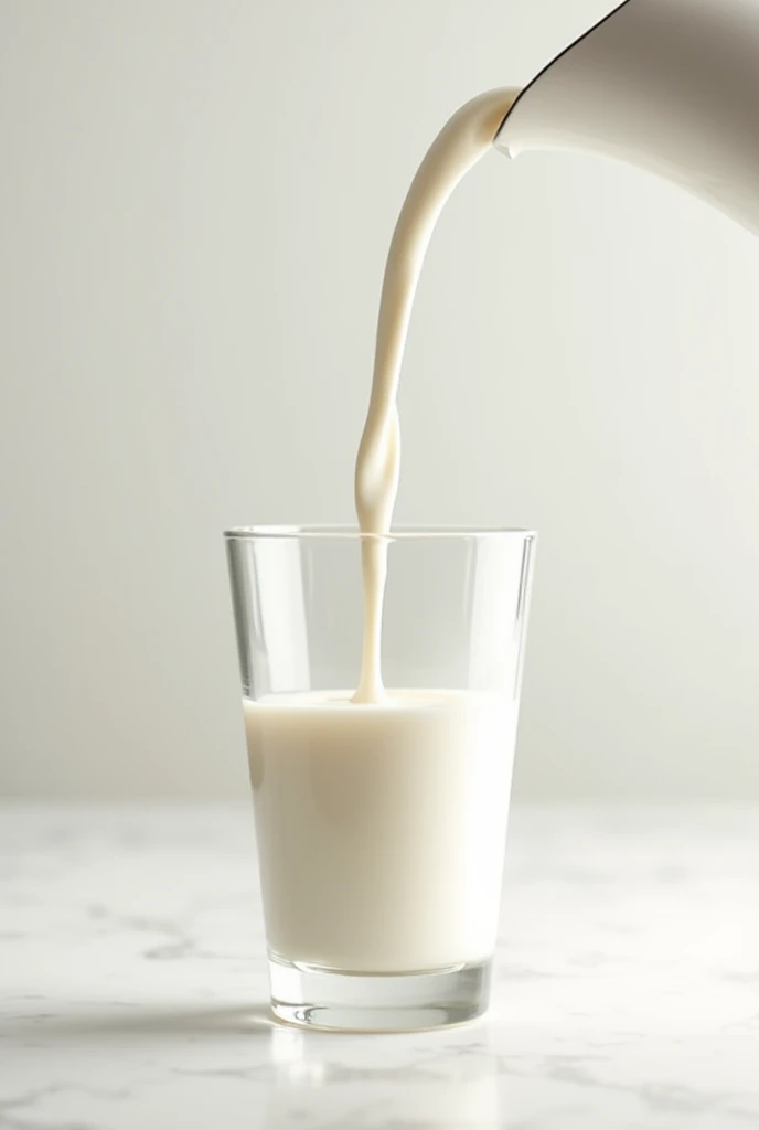 Make a picture of milk without spilling on the counter 