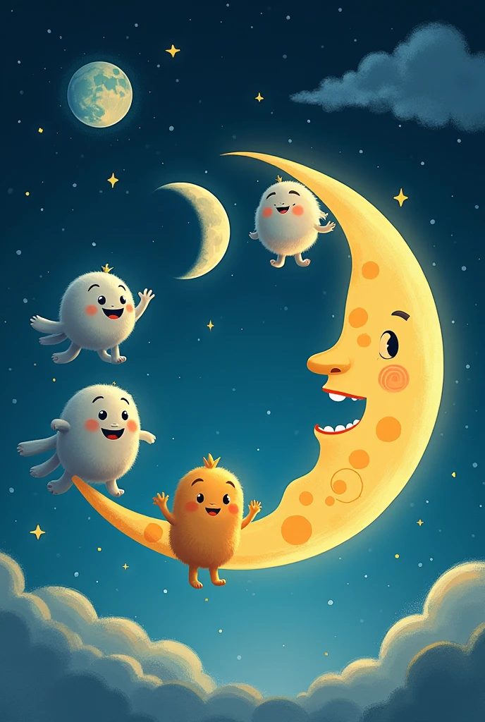 phases of the moon as an explanation for children