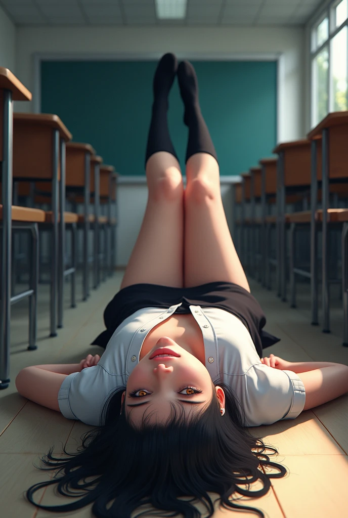 artwork, hot 16 year old girls, hot big , naked girls, NSFW, 18+, uncensored, legs spread, classroom desks, high school classroom