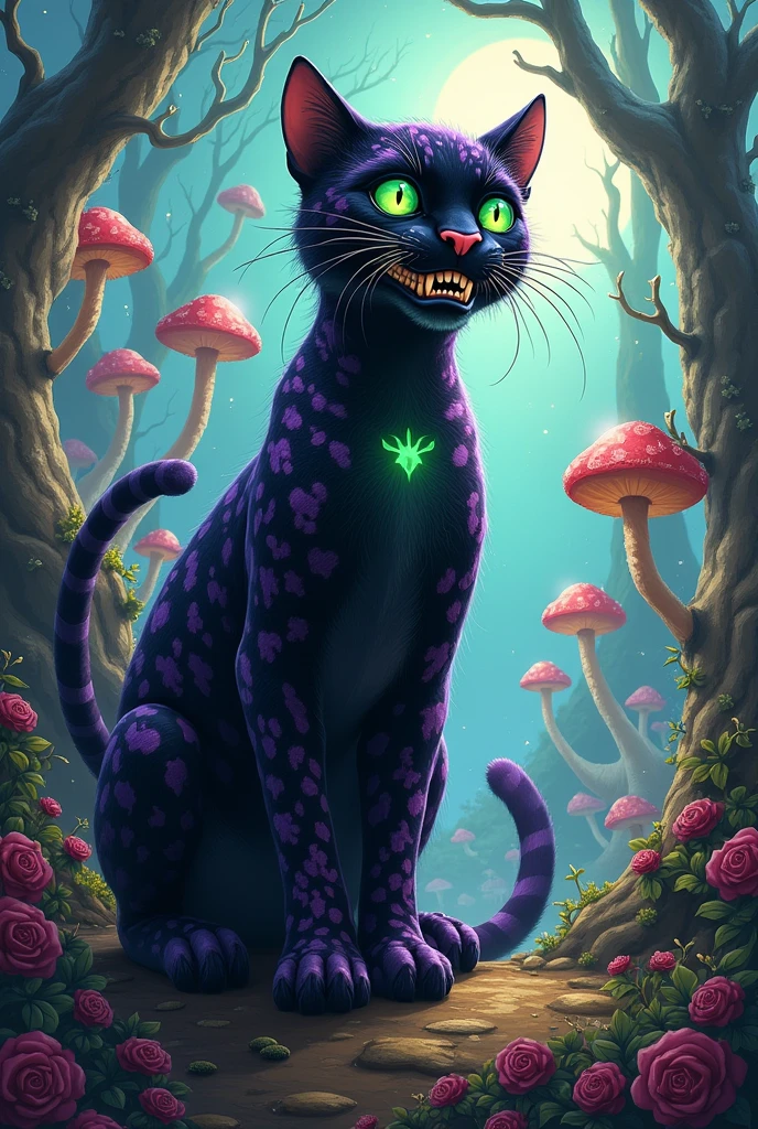 Jaguar with the characteristics of Alice in Wonderland's Cat