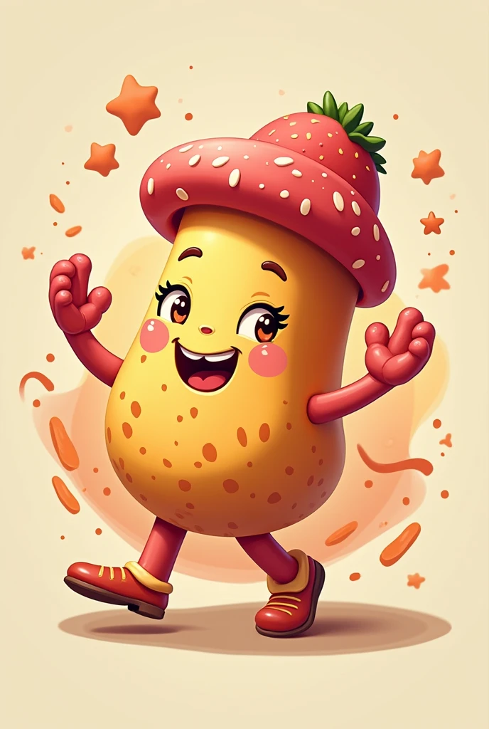 Create animated logo for sweet and savory food Art's Leletty