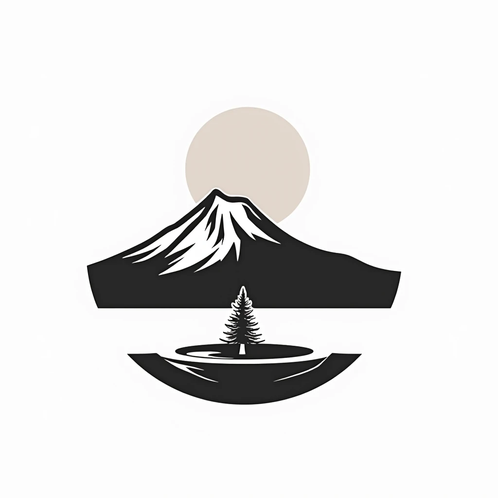 Logo of a restaurant rich in nature and deep in the mountains
Restaurant logo with a view of Mt. Fuji
Circle-shaped logo marks,
The circle is a pop illustration of the plate
A logo that shows that it is a delicious restaurant
a restaurant rich in nature
On the terrace table, knives and forks, polite cloths,
a small pine tree
attract tourists
chic
Mt. Fuji is painted with only silhouette, pop and border only
Logos are pop, stylish and silhouette-only logo marks
White background
Black and white two-tone coloring design
achromatic design
elegant design
Italian and Japanese restaurants
Match between Japanese and I, harmony
Pretty cool
Stylish design
chic and modern design