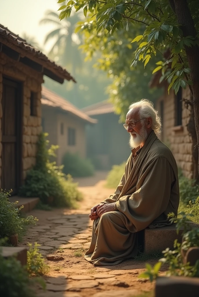 An old man lived in a village. He was very wise and kind hearted. Villagers would come to him with their problems and he would give advice to solve them. One day a young man came to the village and met the old man. He said to the elder, "I heard that you know the solution to every problem. Can you tell me what is the purpose of life?"
The old man smiled and said, "Son, life is a journey, and the purpose of the journey is what we set for it. Some people run after wealth, some after fame, and some after love. But the real purpose is how we improve our lives and make it easier for others."
The young man said thoughtfully, "So what should I do?"
The old man replied, "Finding the purpose of life is up to each individual. But remember, the greatest purpose is one that involves service and happiness to others."
The young man thanked the old man and left the village with a new determination in his heart. He decided that he would devote his life to the service and well-being of others. From that day the young man started helping every needy person in his village. In time, not only did he prosper, but the people of his village prospered as well. People came to respect him a lot and he always followed the advice of his elder. And thus the young man succeeded in achieving the purpose of his life.