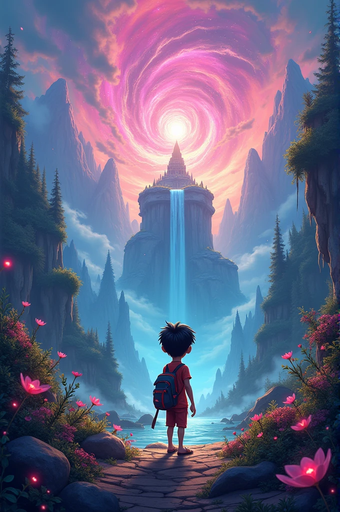 Create a YouTube back image with name of Ravi's Realm